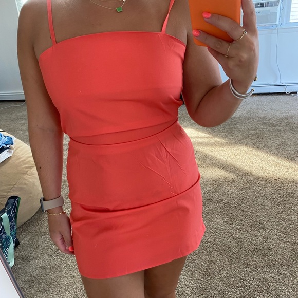 Size small coral bow dress - Picture 2 of 2